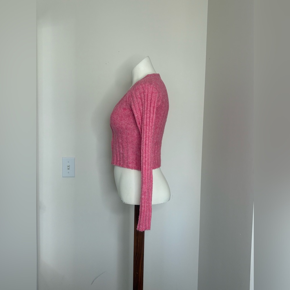 Happily Grey Colorblock Ribbed Cardigan XS - Picture 3 of 6